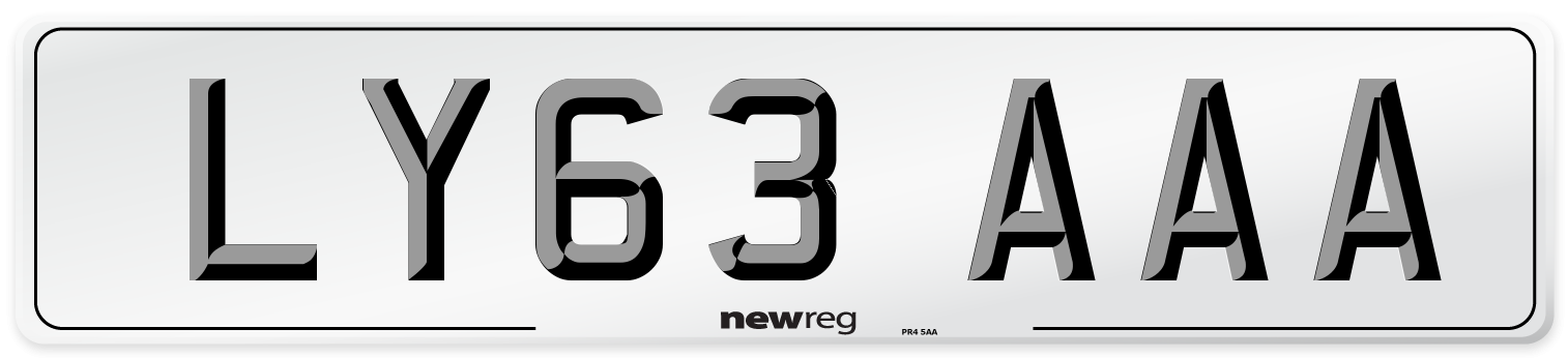 LY63 AAA Number Plate from New Reg